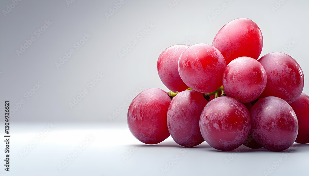 Fresh, ripe grapes arranged artistically on a clean surface, perfect for illustrating health, freshness, and culinary delights. Fresh, ripe grapes arranged artistically on a clean surface, perfect for illustrating health, freshness, and culinary delights.