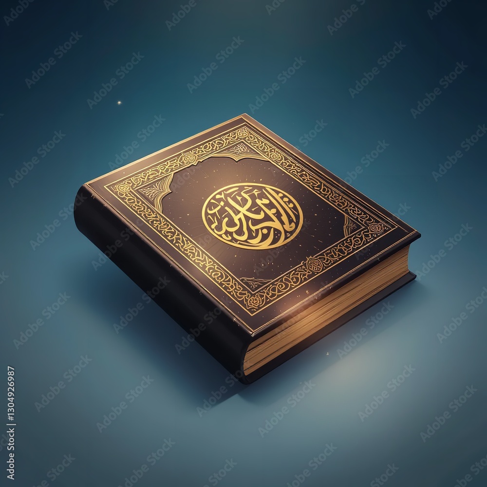 The Quran – Sacred Islamic Text in Classical Arabic on Wooden Surface The Quran – Sacred Islamic Text in Classical Arabic on Wooden Surface