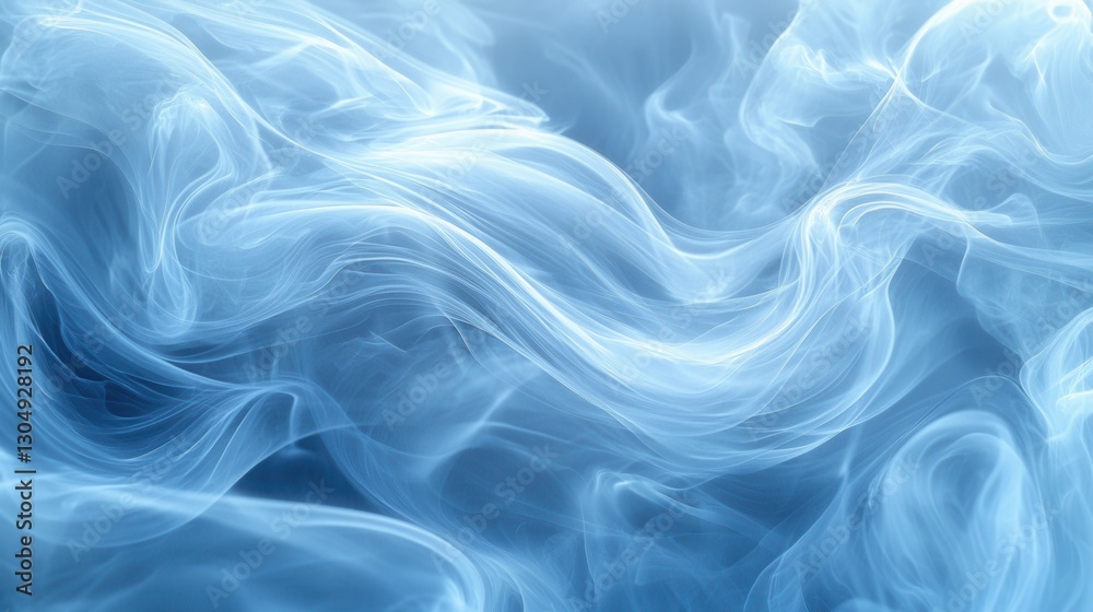 Obraz premium Abstract Blue Smoke Patterns