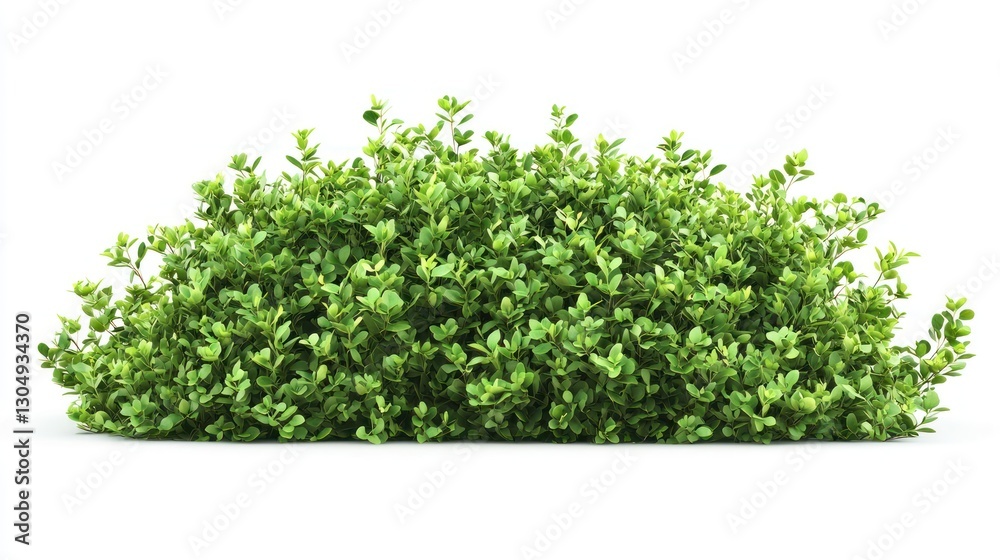 Obraz premium Green Plant Bush Block, Isolated on White
