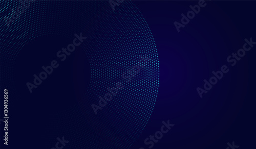 Abstract circles of dots, half tome styles in blue modern shapes with dark blue, dark blue circle on background, the technology abstract dark blue lines dynamic vector design.