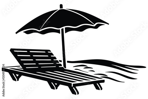 Summer Chairs umbrella beach ball and Parasols On The Beach