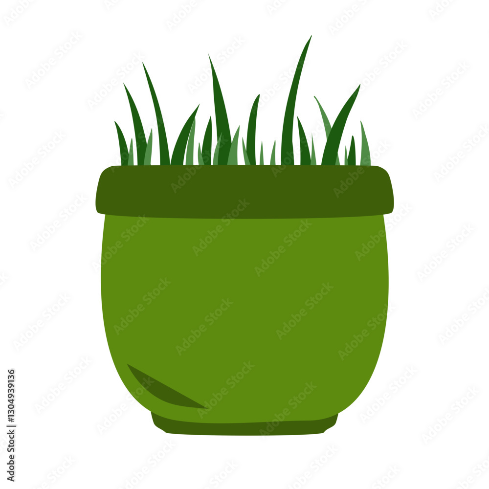 Cute plant on pot vector element