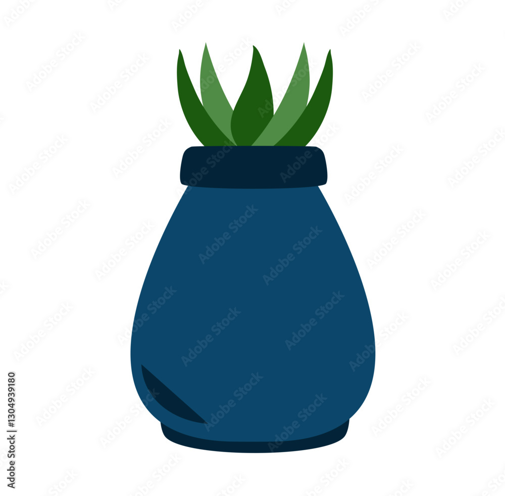 Cute plant on pot vector element