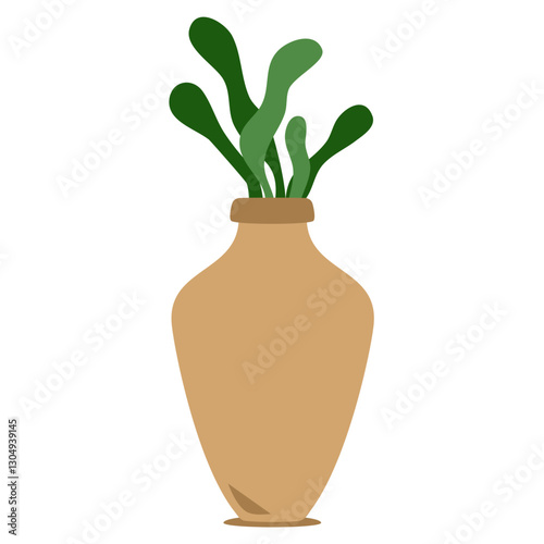 Obraz na płótnie Cute plant on pot vector element w salonie