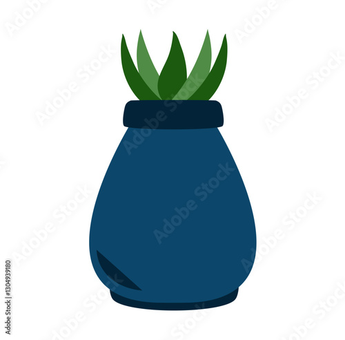 Obraz na płótnie Cute plant on pot vector element w salonie