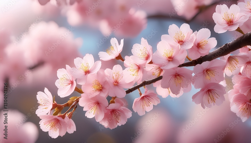 Fototapeta premium Sakura blossom flower branch