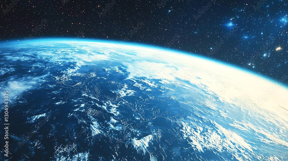 Obraz premium A stunning view of Earth from space showcasing its beauty and vastness.