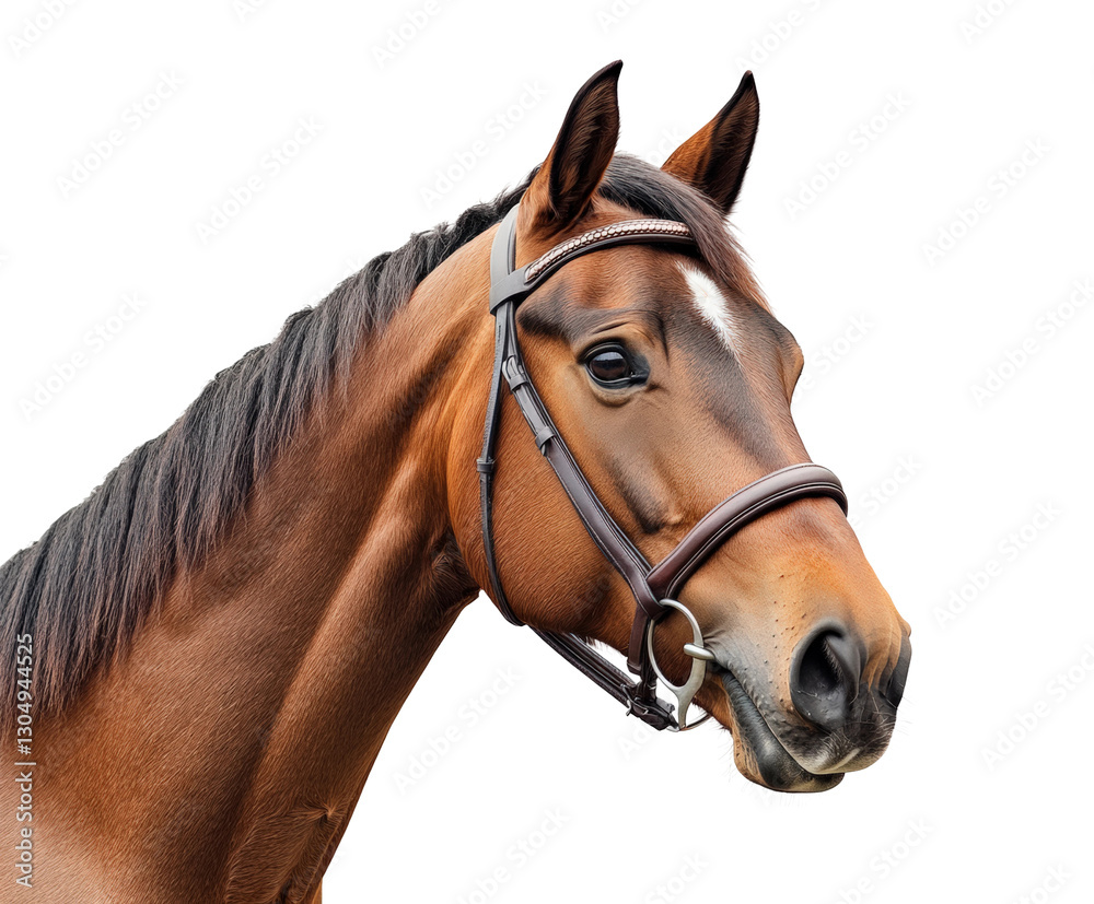 Equine portrait animal isolated on transparent background png Equine portrait animal isolated on transparent background png