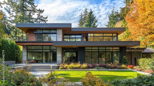 Geometric Contemporary Home with Natural Light