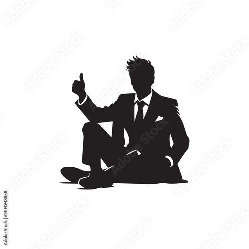 man vector silhouette design isolated on white background 