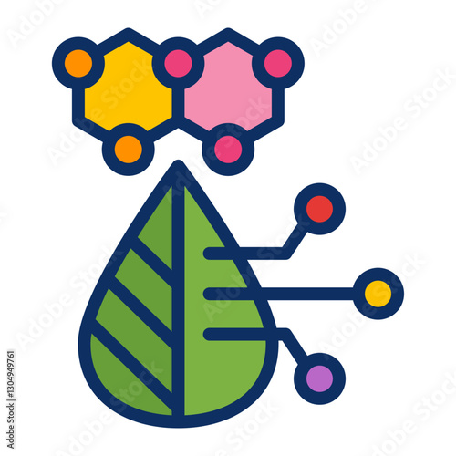 Biomimetic Vector Line Filled Icon Design