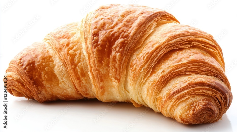 Fresh Croissant, Isolated on White Fresh Croissant, Isolated on White