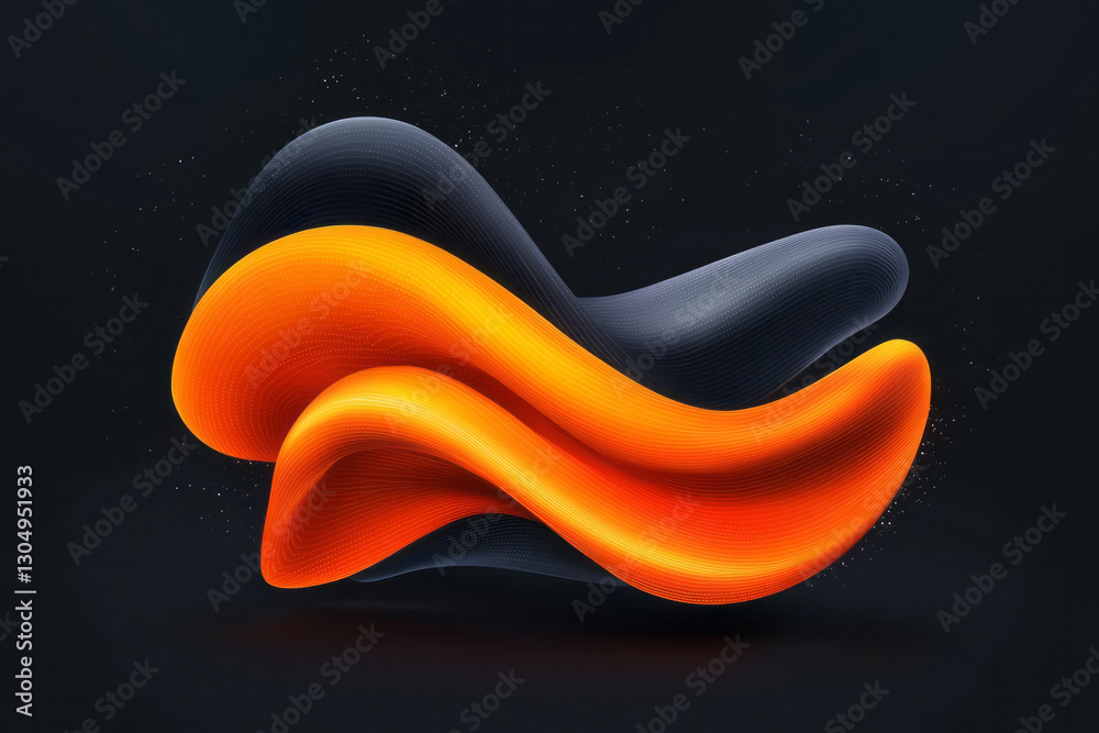 Obraz premium A modern minimalist design depicting a dynamic leverage loop with sharp interlacing lines and