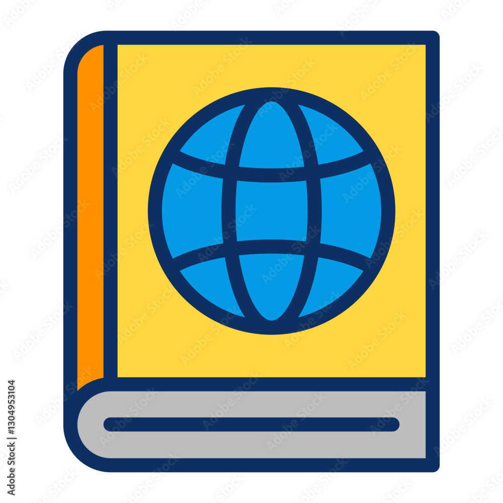 Encyclopedia Vector Line Filled Icon Design Encyclopedia Vector Line Filled Icon Design
