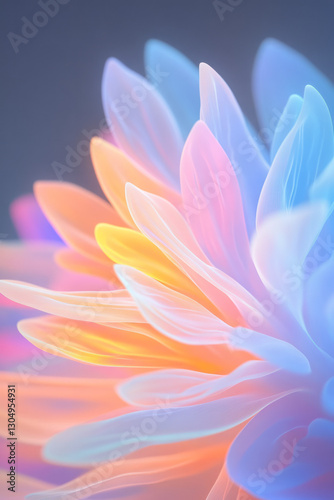 A mesmerizing, hyper-detailed close-up of microbial crystals fluttering gracefully, their surfaces