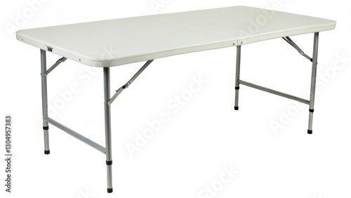 Folding Table on White Background
