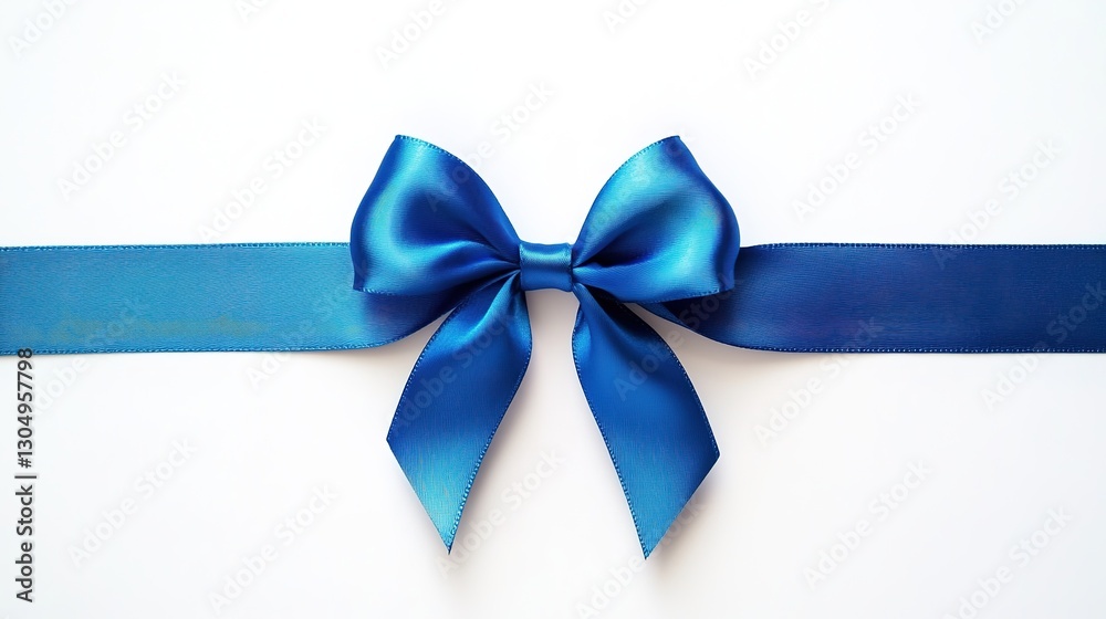 Elegant blue ribbon and bow isolated on a white background, top view composition. Perfect for gift wrapping, celebrations, festive decorations, and luxury packaging. A minimalistic and stylish design Elegant blue ribbon and bow isolated on a white background, top view composition. Perfect for gift wrapping, celebrations, festive decorations, and luxury packaging. A minimalistic and stylish design