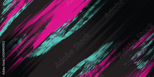 Car sticker wrap banner abstract sporty lines pink blue greenish grunge color combination brush storm thunder modern pattern racing motorsport.