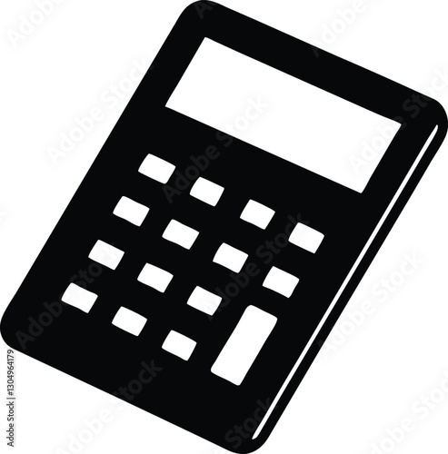 Calculator black silhouette,Calculator vector illustration