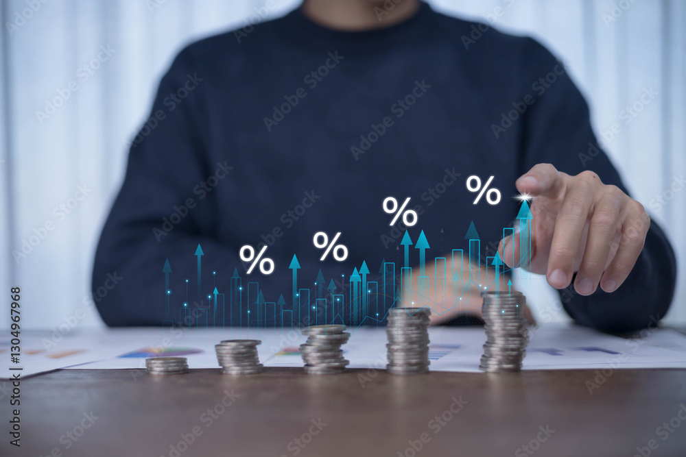 Poster Interest rate and mortgage rates concept – Wall Art | UkPosters