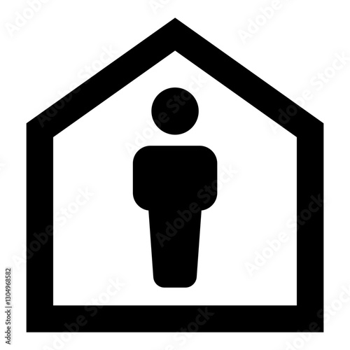 Hikikomori, social isolation icon 