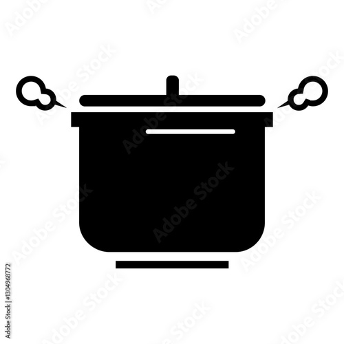 Boiling pot icon - Solid style