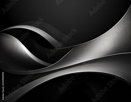 modern and abstract silver design on dark black background deign