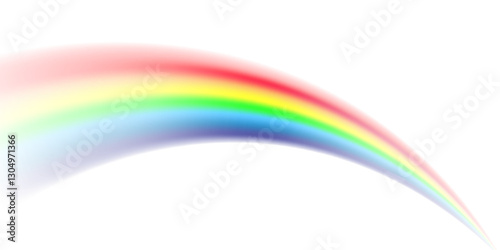 A bright, semi-transparent rainbow fades into a misty white background, giving an ethereal and serene feel. Perfect for fantasy and dreamy designs.