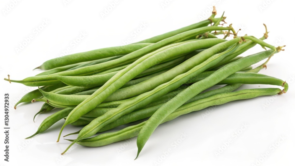 Green Beans on White Background Green Beans on White Background