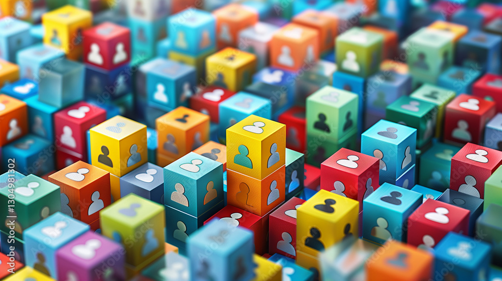 Fototapeta premium cubes with numbers