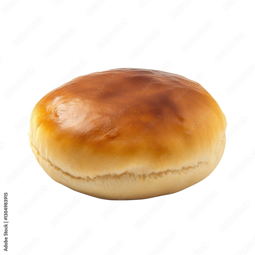 Golden Brioche Bun: An inviting, close-up shot of a freshly baked brioche bun, its golden crust glistening under the light Golden Brioche Bun: An inviting, close-up shot of a freshly baked brioche bun, its golden crust glistening under the light
