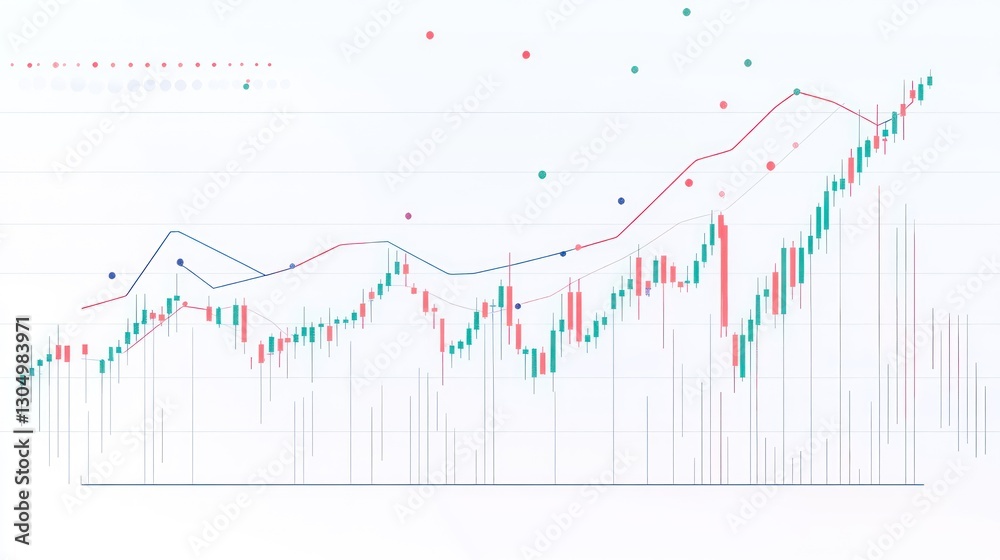 Stock market chart with technical indicators Stock market chart with technical indicators