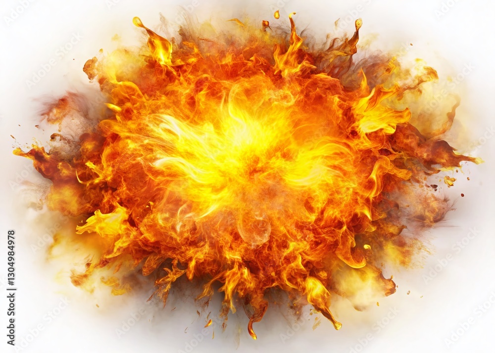 Abstract Fire Explosion Background: Vibrant Orange & Yellow Flames, Customizable Center Abstract Fire Explosion Background: Vibrant Orange & Yellow Flames, Customizable Center