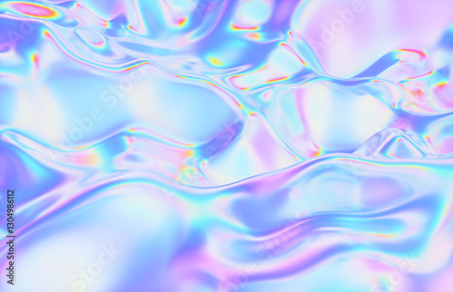 Foto Abstract geometric crystal background, holographic, iridescent texture, liquid