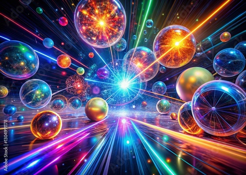 Abstract Light Trails, Bokeh, Night Photography, City Lights, Glowing Shapes