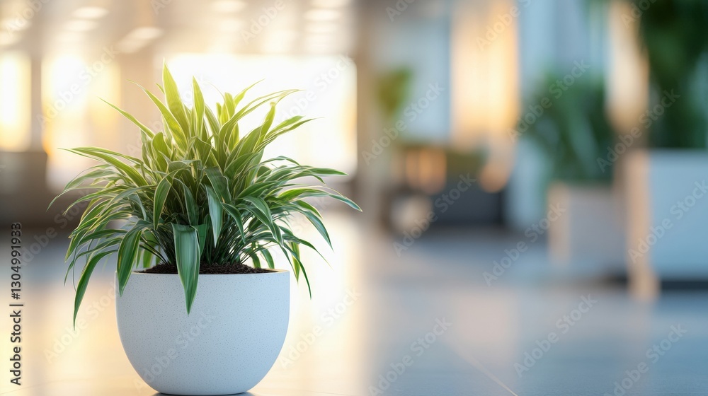 Modern office lobby with clean design, conveying simplicity and professionalism in a serene workspace. Modern office lobby with clean design, conveying simplicity and professionalism in a serene workspace.