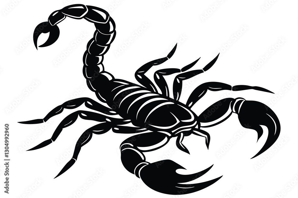 Scorpion Silhouette Vector Illustration Scorpion Silhouette Vector Illustration