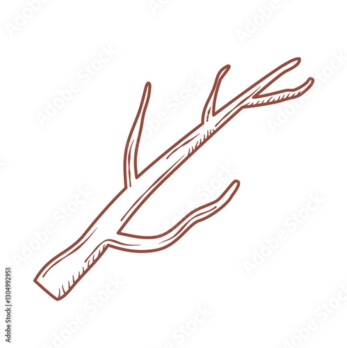Obraz na płótnie tree branch lines vector icon w salonie
