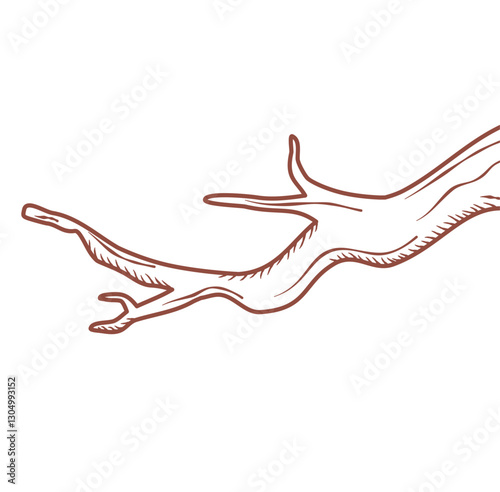 Obraz na płótnie tree branch lines vector icon w salonie