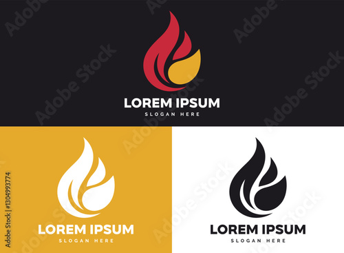 Logo Design Bird Silhouette, fire