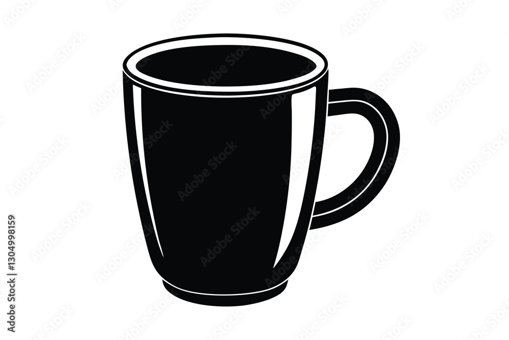 Coffee mug silhouette vector art Coffee mug silhouette vector art
