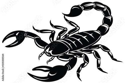 scorpion animal silhouette vector