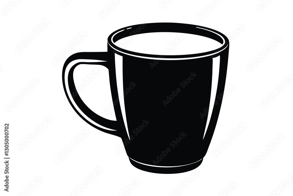AI generated Silhouette Scandinavian Unique Mug black color only AI generated Silhouette Scandinavian Unique Mug black color only