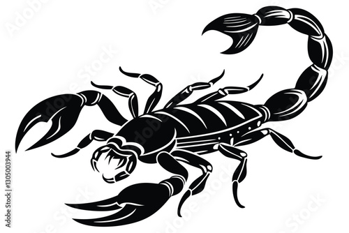 Graphic scorpion isolated on white background
