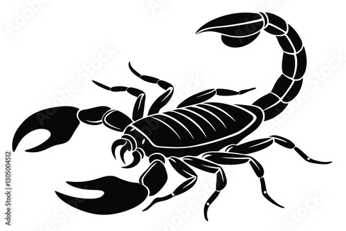 Graphic scorpion isolated on white background