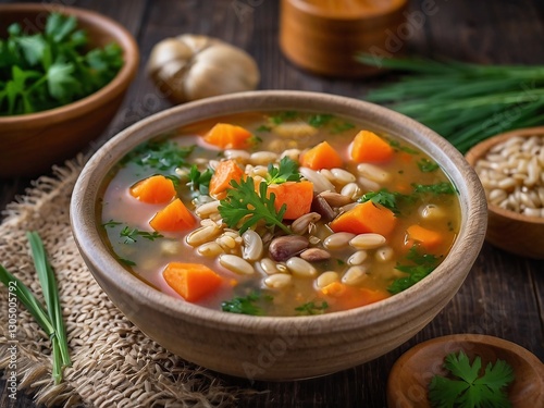 Healthy Vegetable Soup with Beans and Carrots: Wholesome Vegan Comfort Food Recipe