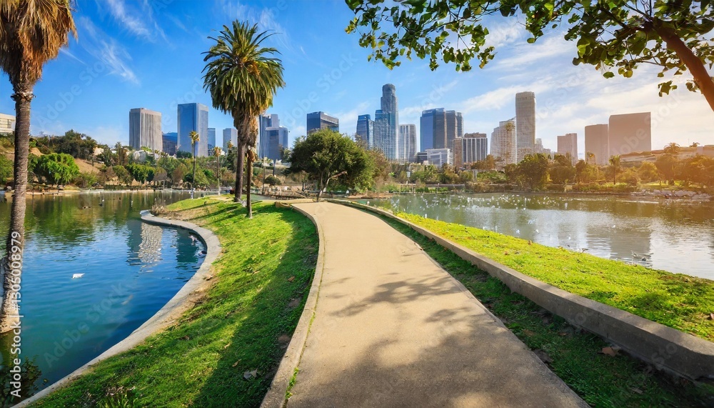 Naklejka premium palm trees in the park