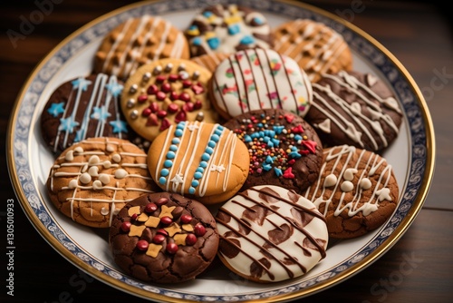 Sweet gingerbread cookies on a plate