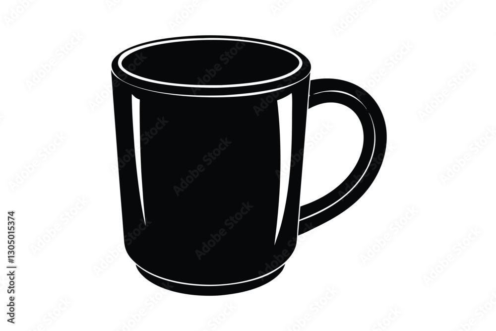 Coffee Mug vector silhouette illustration Coffee Mug vector silhouette illustration